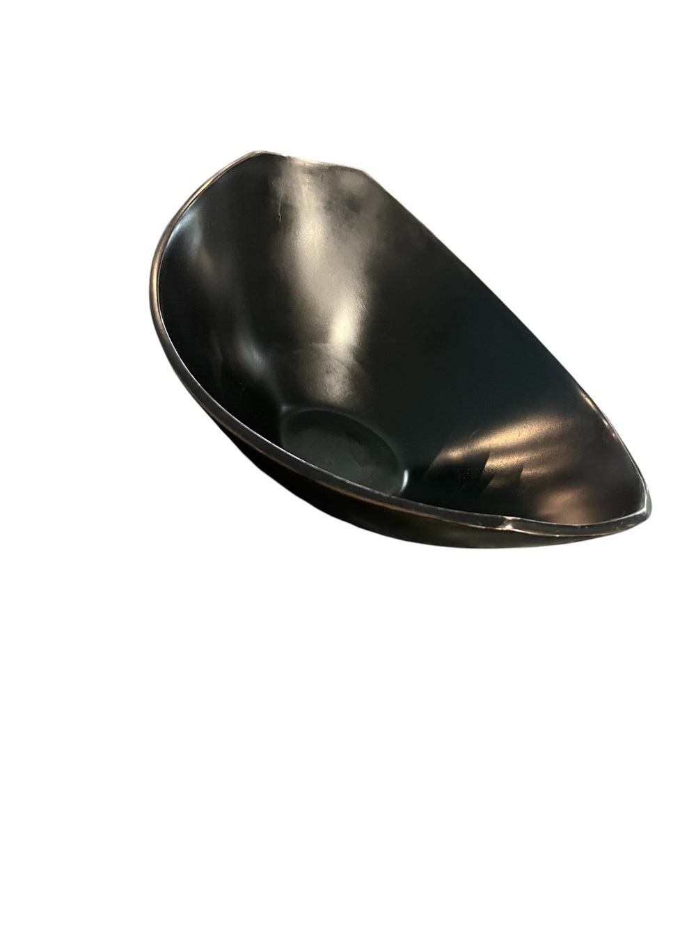 Mid Century Modern MCM Dansk Black Metal Fruit Serving Bowl 12”